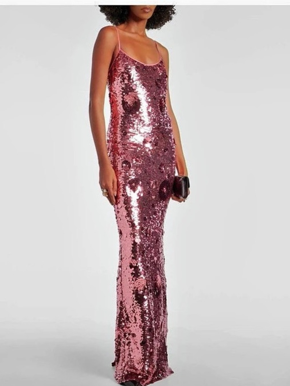 The New Arrivals Ilkyaz Ozel In Fleur De Fleurs Sequined Crepe Maxi Dress